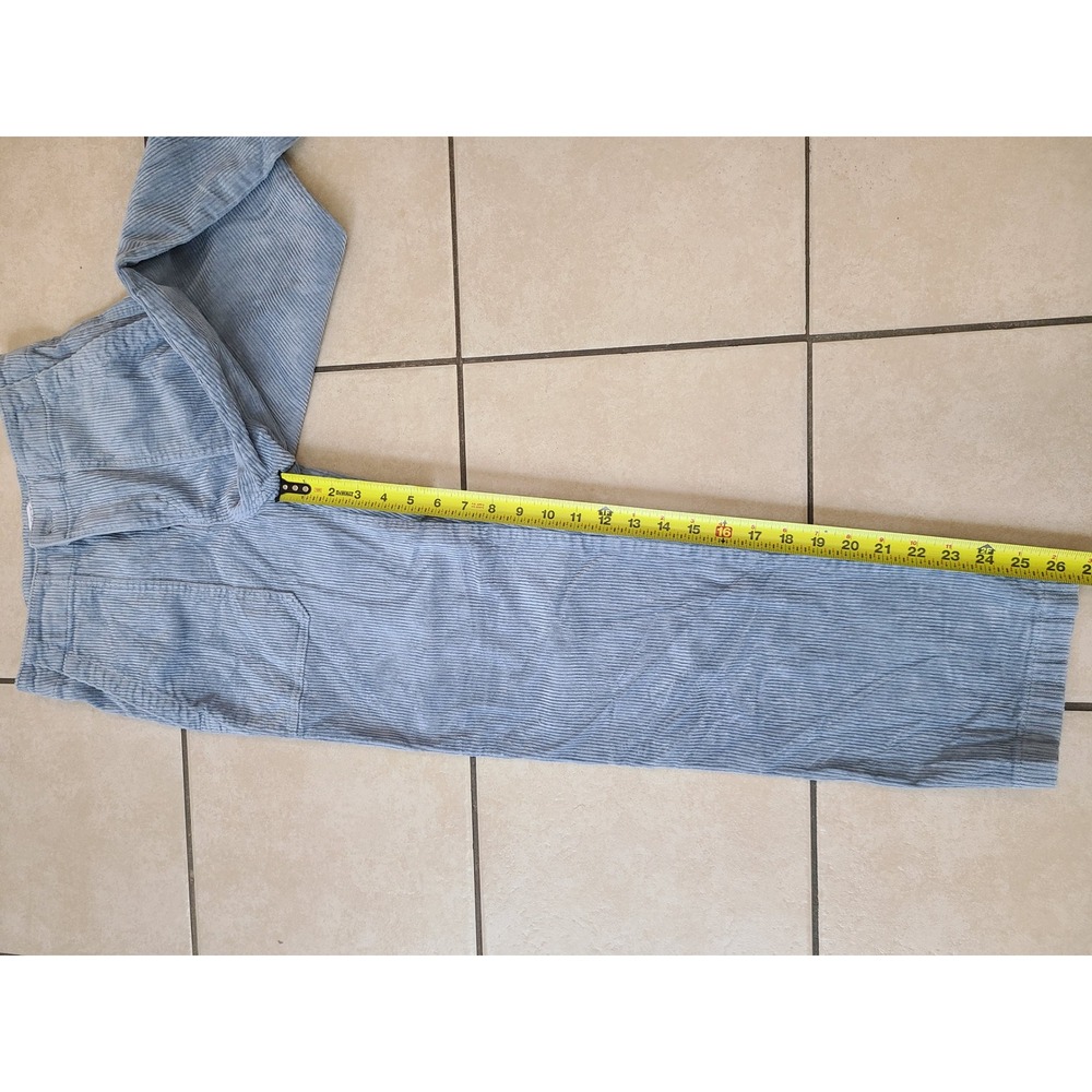 LOFT Corduroy Pants Women 4 Light Blue  Straight Leg Patch Pocket - Picture 6 of 9